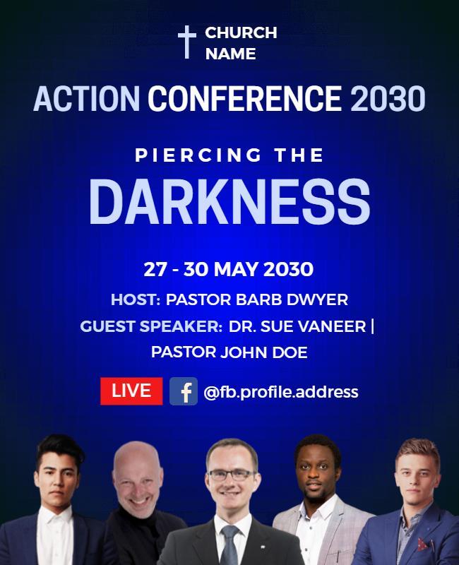 Church Conference on Overcoming Darkness Flyer Template