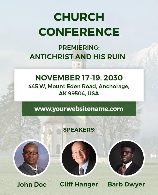 Church Conference Speaker Announcement Flyer Template