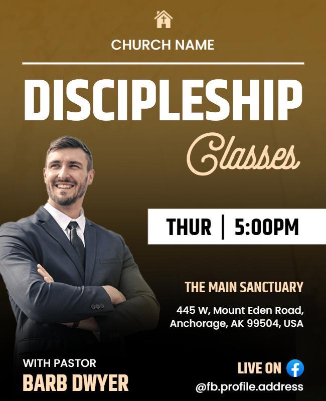 Church Discipleship Classes Event Flyer Template