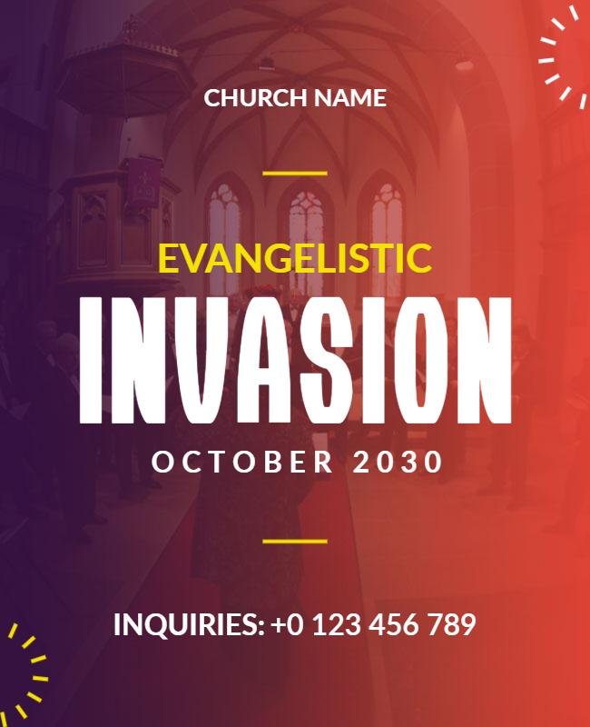 Church Evangelistic Event Announcement Flyer Template