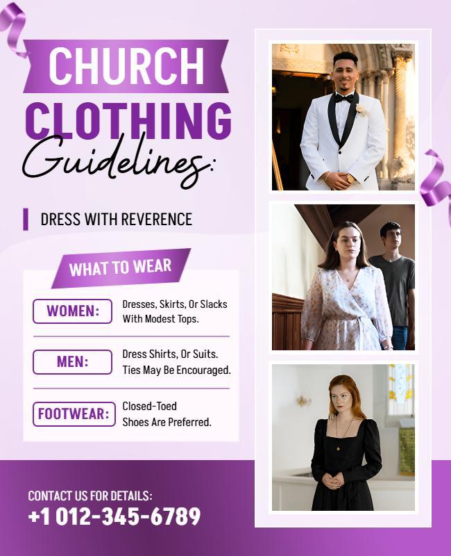 Church Event Clothing Guidelines Flyer Template