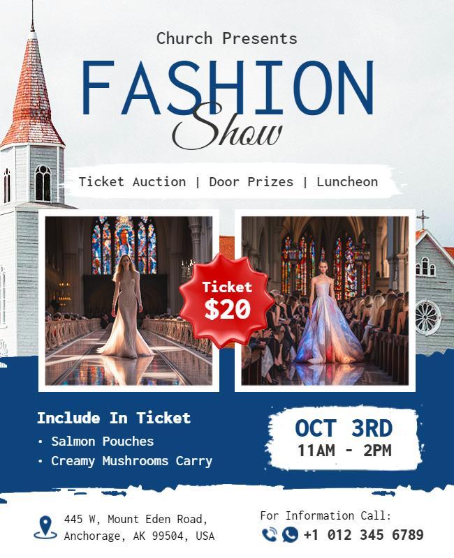 Church Fashion Show Event Flyer Template