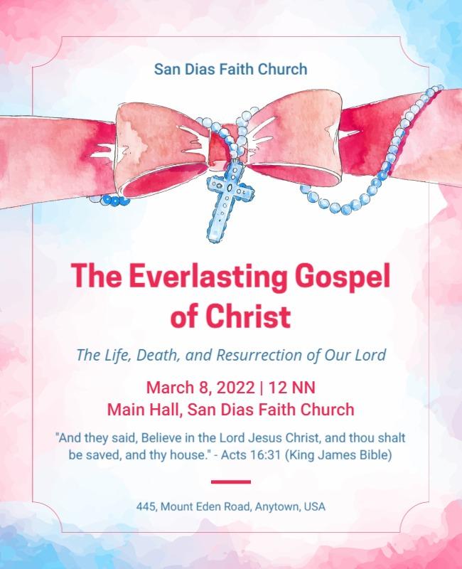 Church Gospel Event Invitation Flyer Template