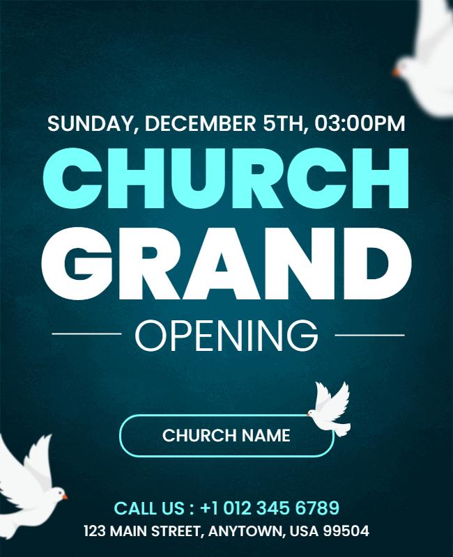 Church Grand Opening Event Flyer Template