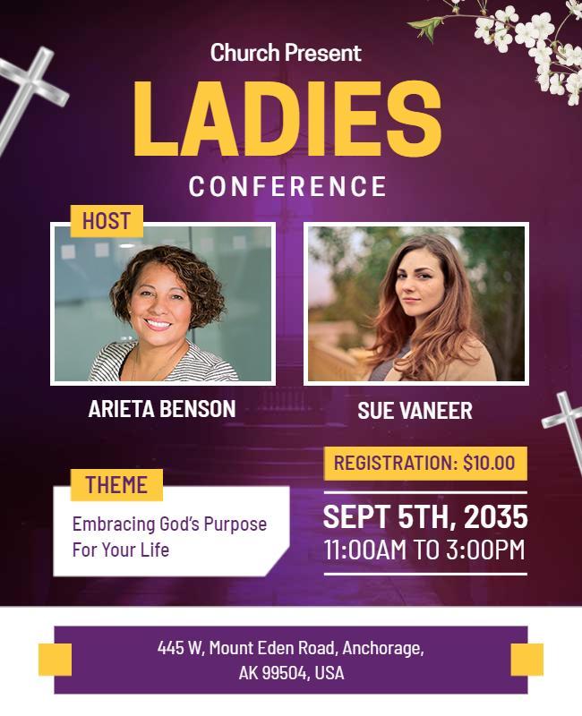 Church Ladies Conference Event Flyer Template