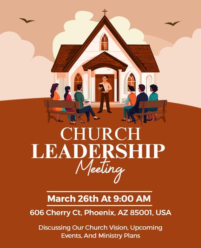 Church Leadership Meeting Discussion Flyer Template