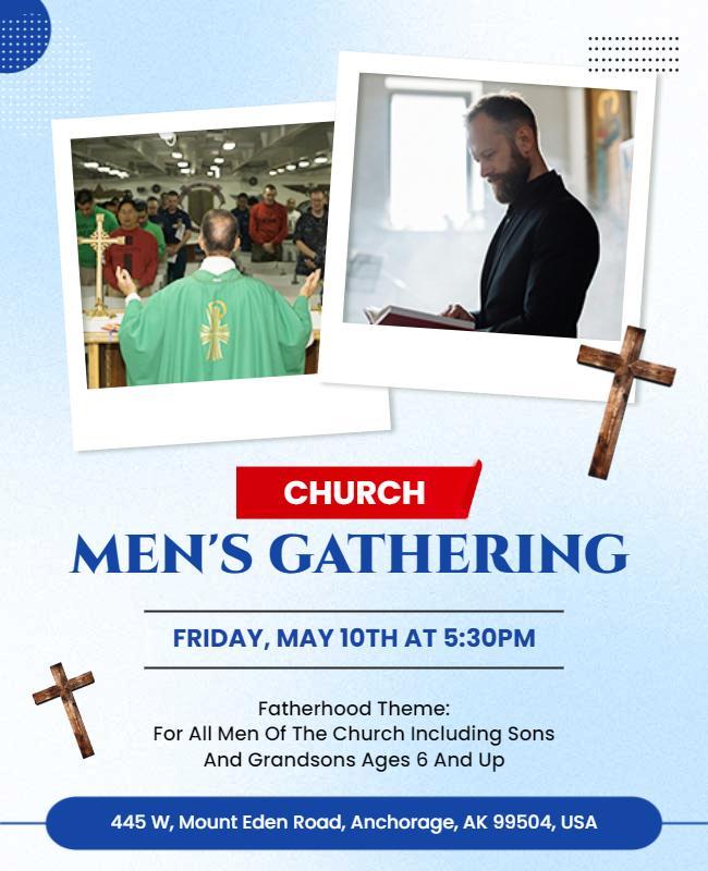 Church Mens Gathering Event Flyer Template