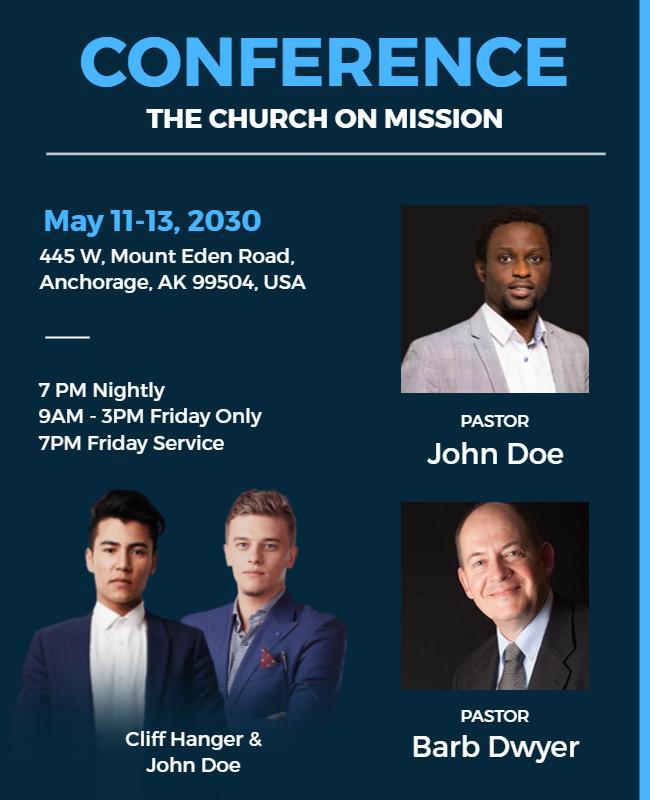 Church Mission Conference Event Flyer Template