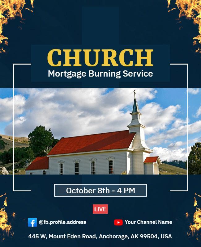 Church Mortgage Burning Service Flyer Template