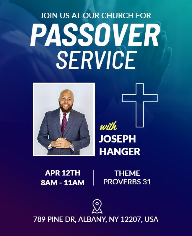 Church Passover Service Event Flyer Template