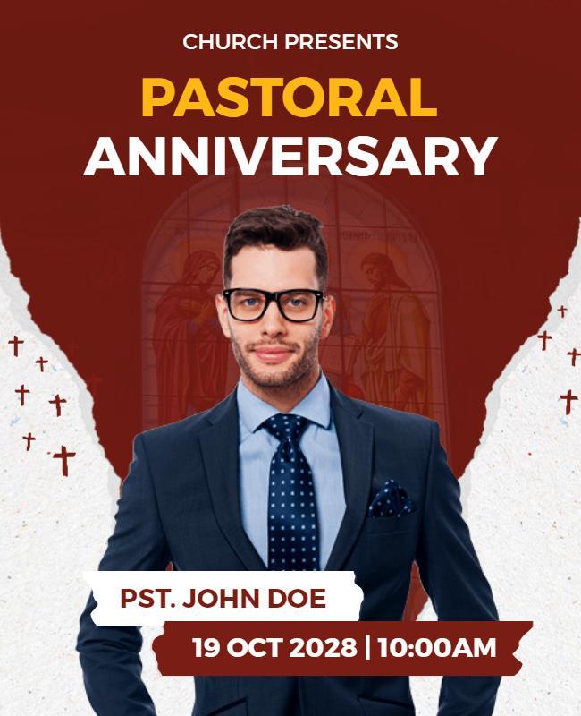 Modern Elegant Pastoral Anniversary Celebration Flyer Template