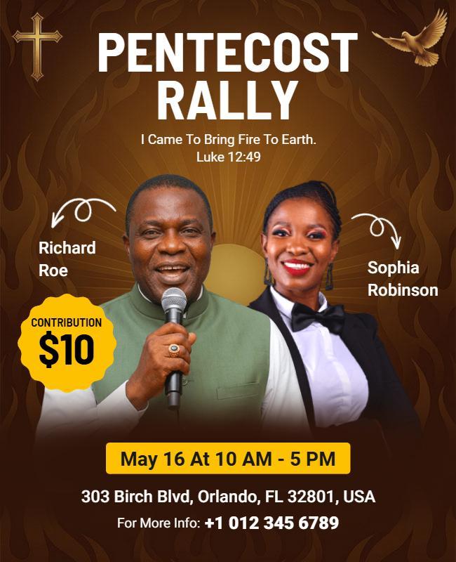 Church Pentecostal Rally Event Flyer Template