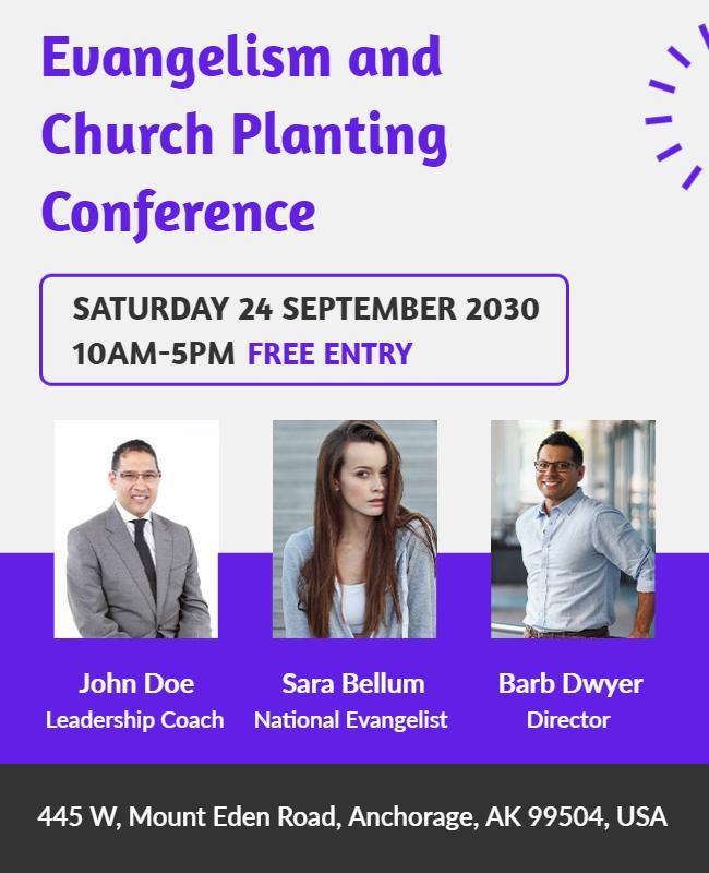 Church Planting and Evangelism Conference Flyer Template