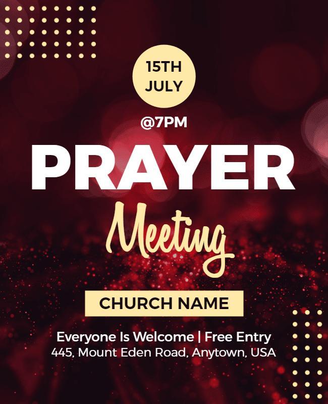 Church Prayer Meeting Event Flyer Template