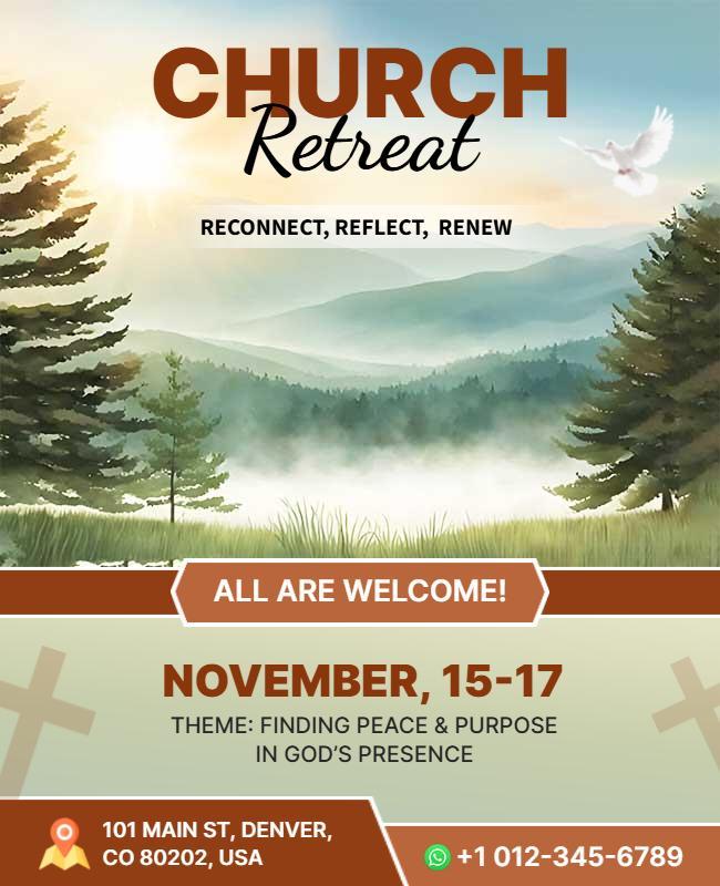 Church Retreat Event Flyer Template