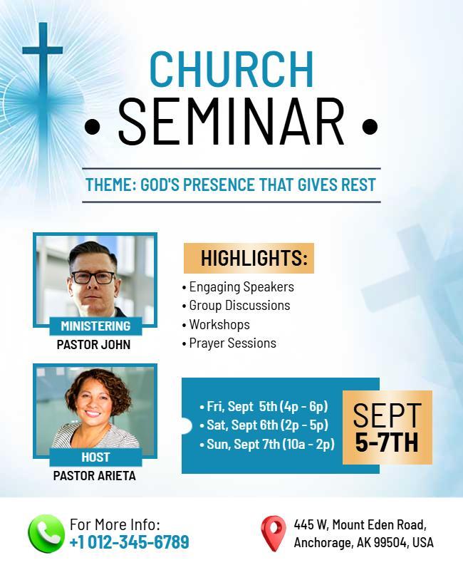 Church Seminar Event Flyer Template