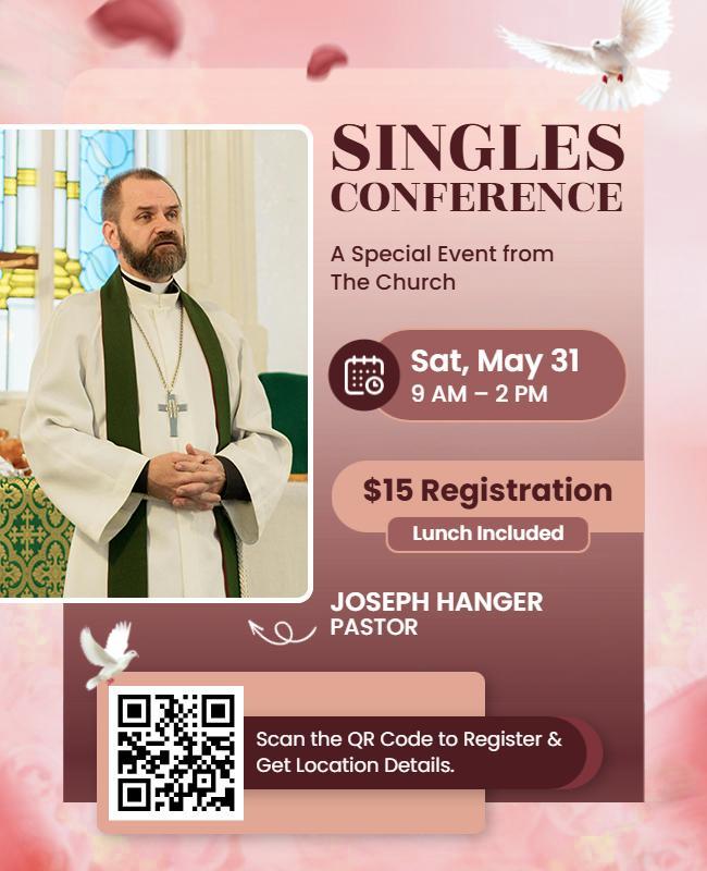 Church Singles Conference Event Flyer Template