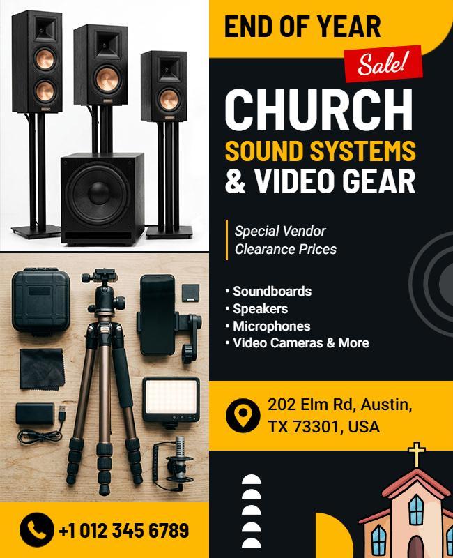 Church Sound Systems and Video Gear Flyer Template