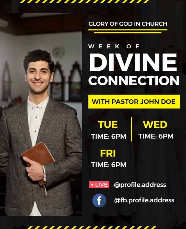 Church Spiritual Connection Event Flyer Template