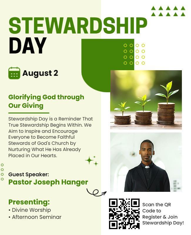 Church Stewardship Day Event Flyer Template