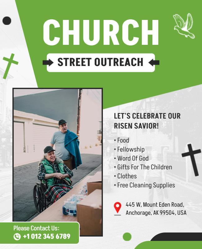 Church Street Outreach Event Flyer Template