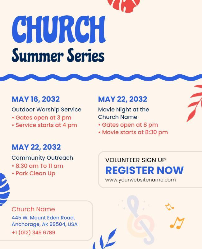 Church Summer Series Event Flyer Template