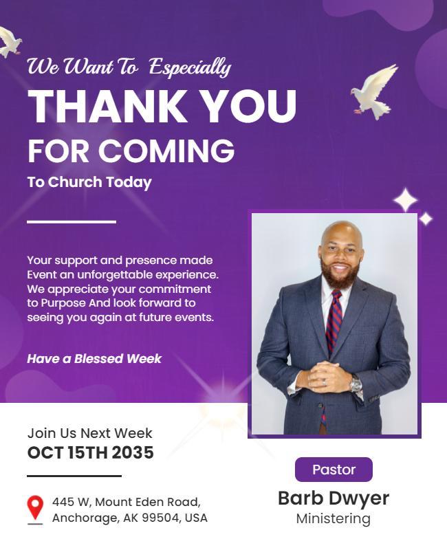 Church Thank You Service Flyer Template