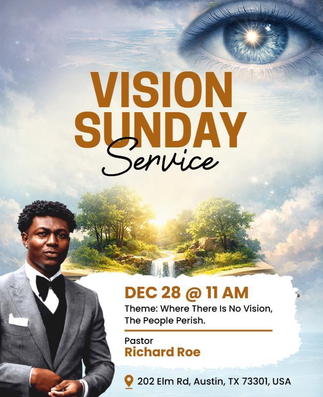Church Vision Sunday Service Flyer Template