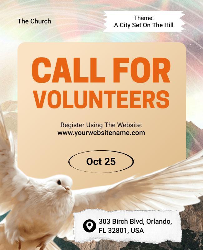 Church Volunteer Recruitment Event Flyer Template