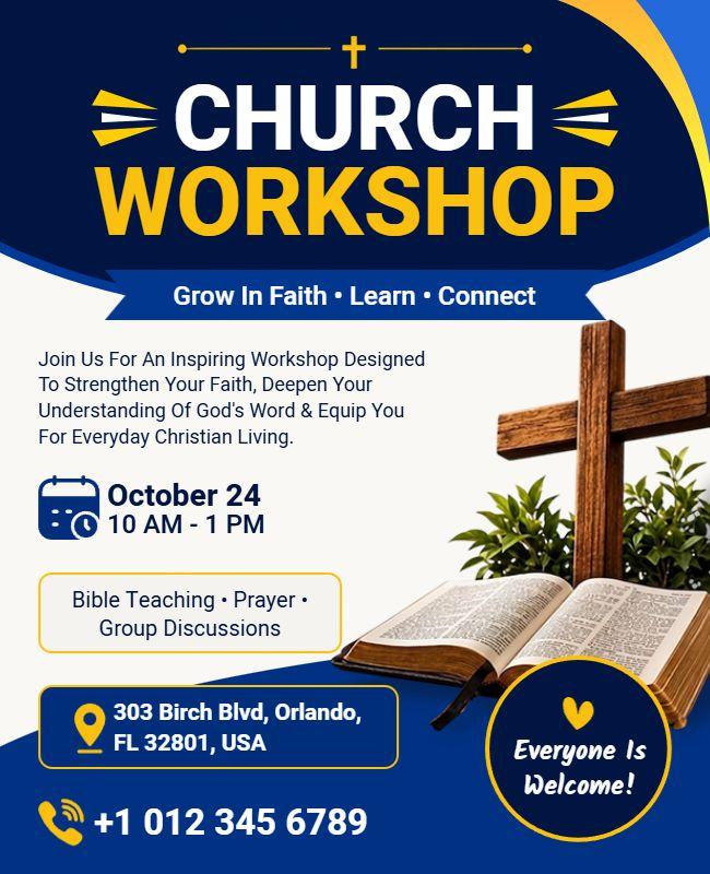 Church Workshop Event Flyer Template