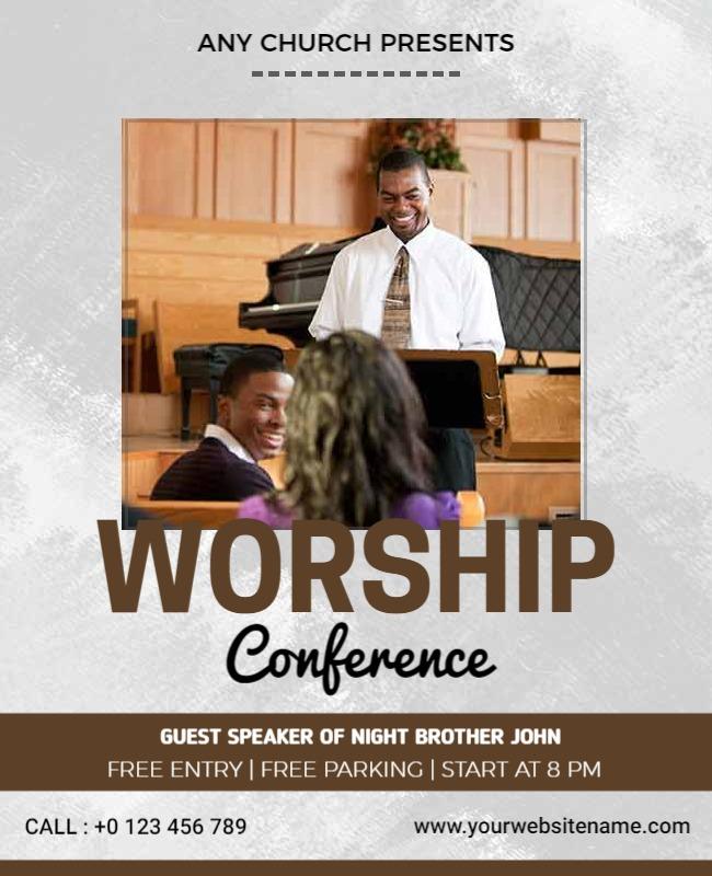 Church Worship Conference Event Flyer Template