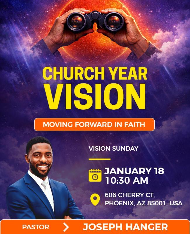Church Year Vision Event Flyer Template