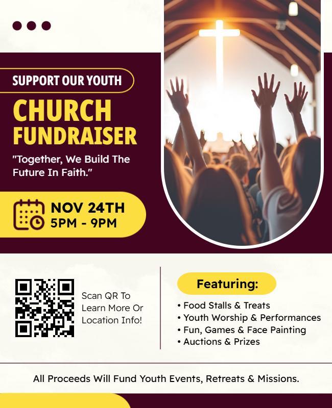 Church Youth Fundraiser Event Flyer Template