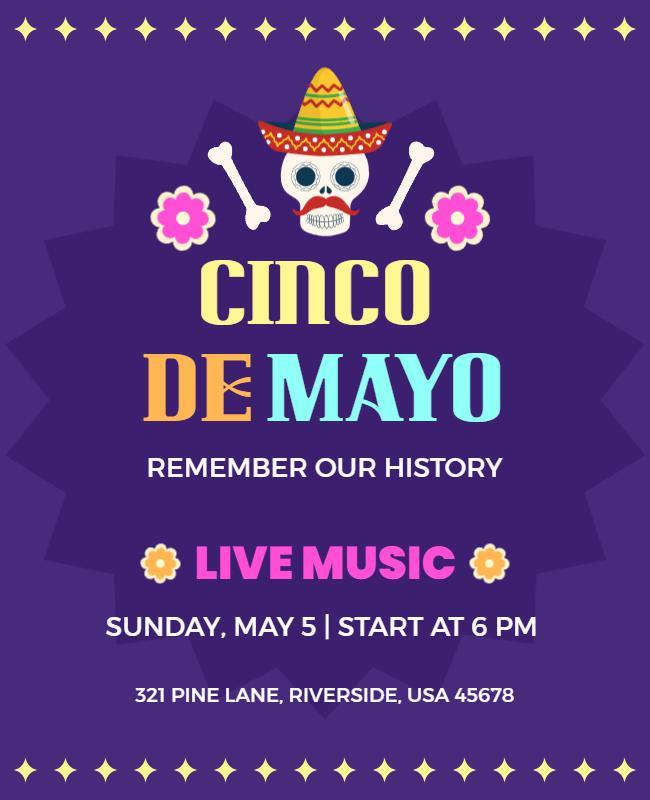 Cinco De Mayo Celebration Flyer Template