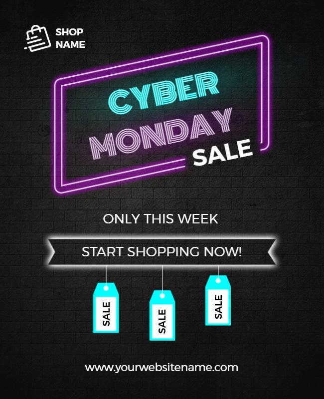 Cinder Cyber Monday Poster Template