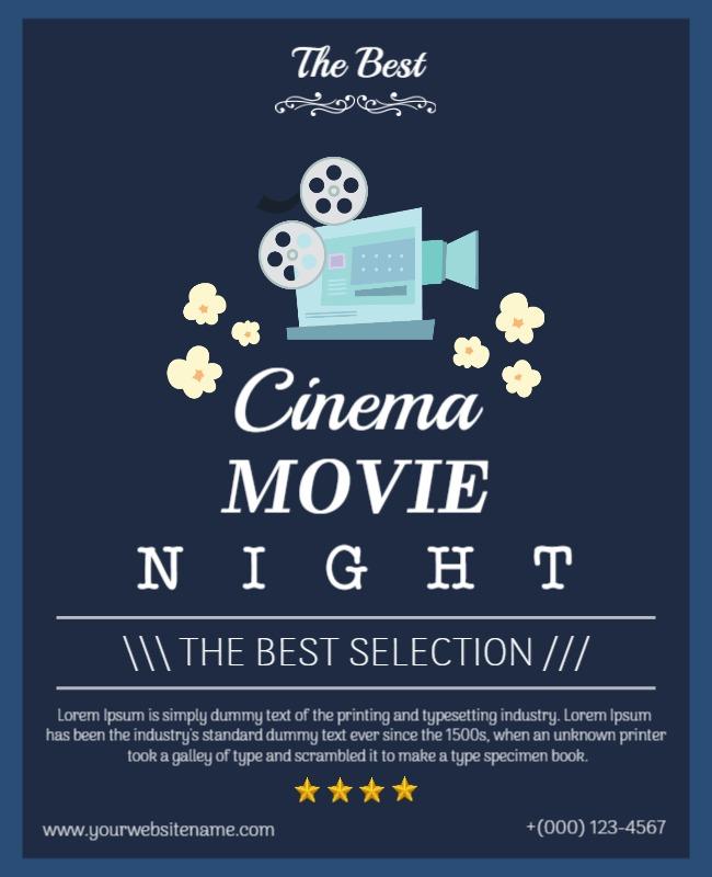 Cinema Movie Night Promotional Flyer Template