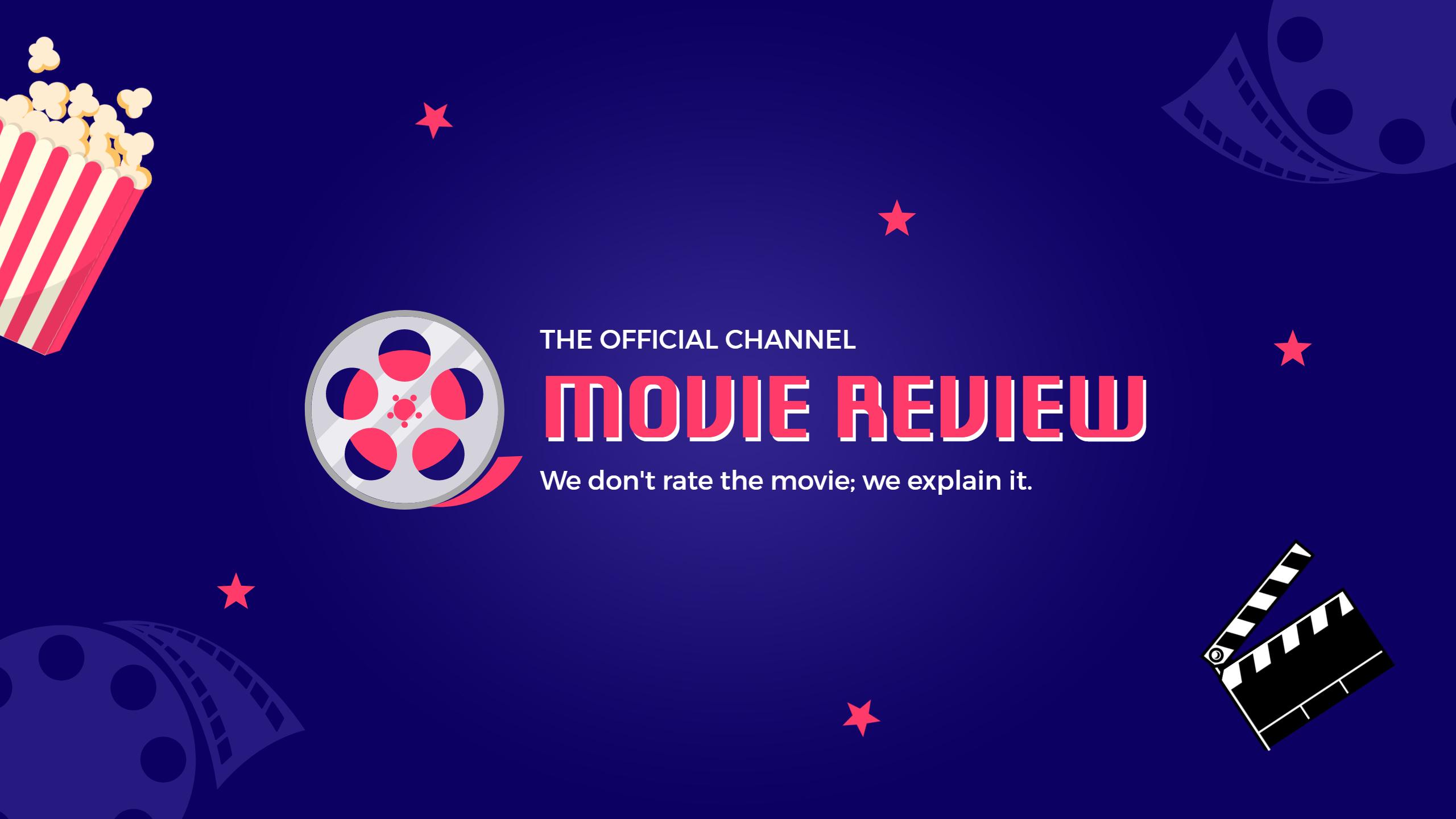 Cinema Theme with Bright Colors for Movie Review YouTube Banner Template