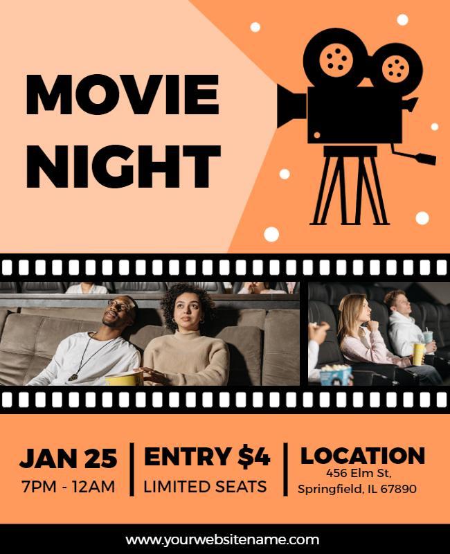 Cinematic Movie Night Event Flyer Template