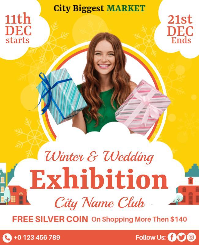 Cinnabar Winter Exhibition Flyer Template