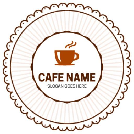 Circular Design Featuring Cozy Cafe Atmosphere Logo Template