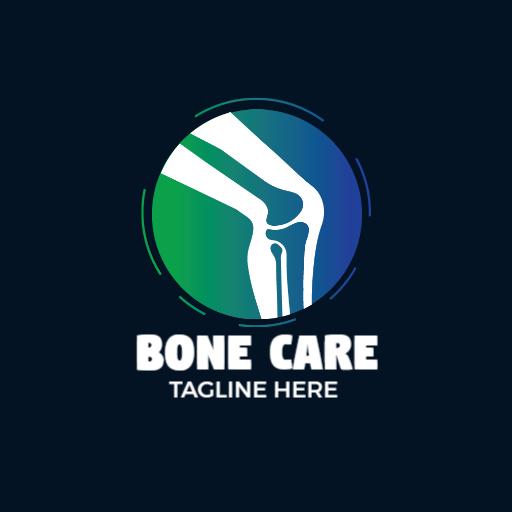 Circular Gradient Design Emphasizing Bone Care Health Logo Template