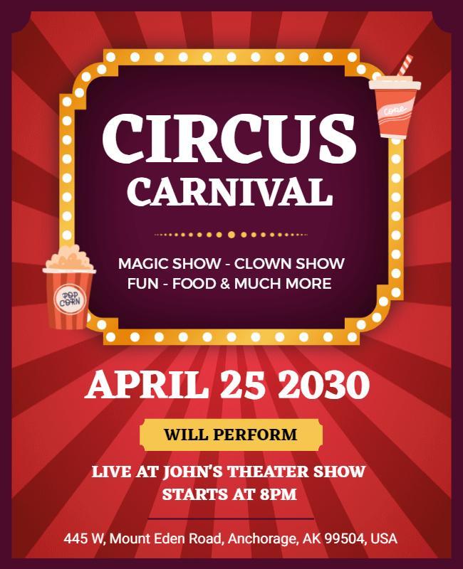 Circus Carnival Event Flyer Template