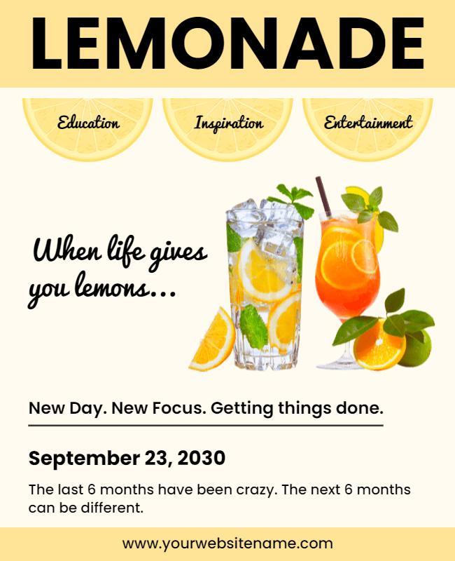 Citrus Themed Motivational Event Flyer Template