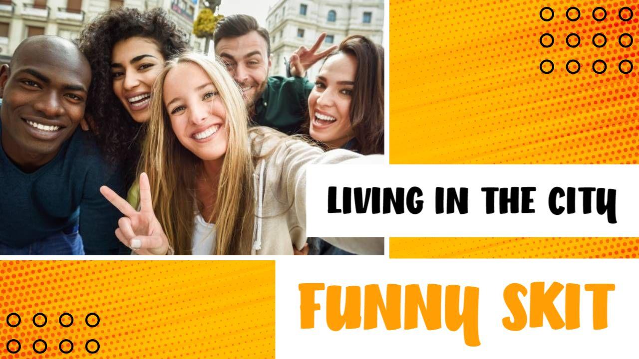City Life Pranks Comedy Funny Skit YouTube Thumbnail Template