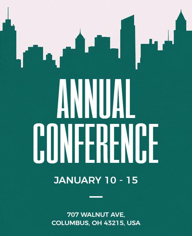 City Skyline Annual Conference Poster Template