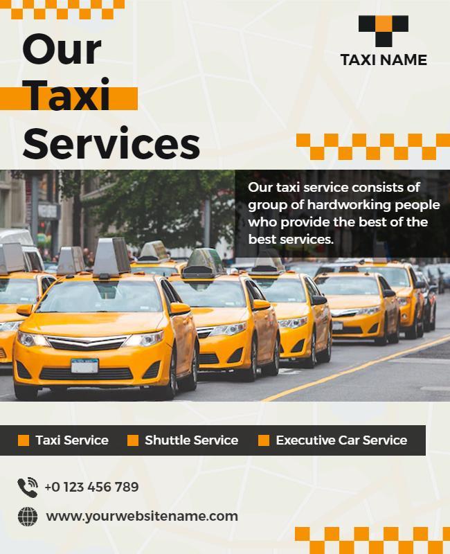 City Taxi and Shuttle Service Flyer Template