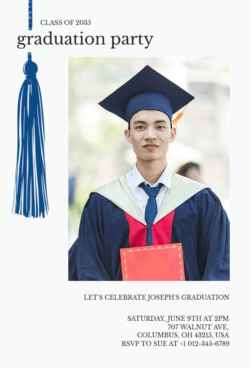 Class of 2023 Photo Graduation Celebration Invitation Template