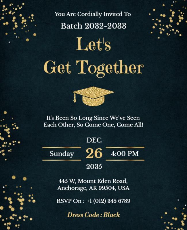 Class Reunion Invitation Flyer Template