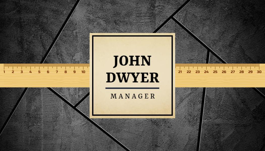 Classic Beige Professional Manager Visiting Card Template