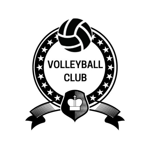 Classic Black and White Design Featuring Volleyball Club Logo Template